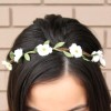 Headband fleurs blanches mariée
