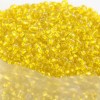 Perles de rocaille en verre, jaune - 2 mm - x1000
