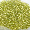 Perles de rocaille en verre, vert clair - 2 mm - x1000