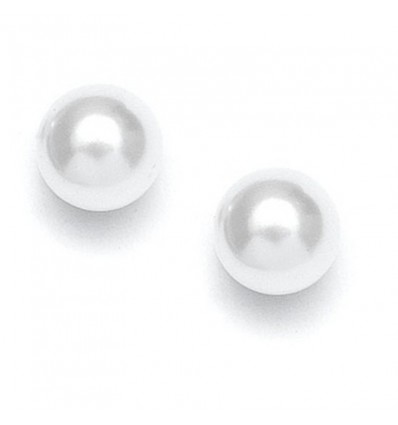 Boucles d'oreilles mariée perles blanches