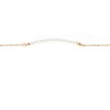 Bracelet chaîne et perles, doré/blanc
