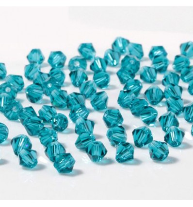 Perles à facettes 4 mm, vert x50