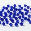 Perles à facettes 4 mm, bleu foncé x50