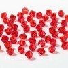 Perles à facettes 4 mm, rouge x50