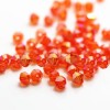 Perles à facettes 4 mm, orange avec reflets x50