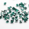 Perles à facettes 4 mm, vert avec reflets x50