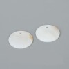 Perles plates blanches x3