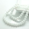 Perles à facettes 6 mm, blanc