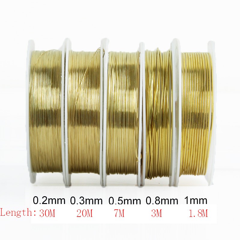 Fil en laiton pour bijoux doré 1.0 mm : vente de fil pour bijoux