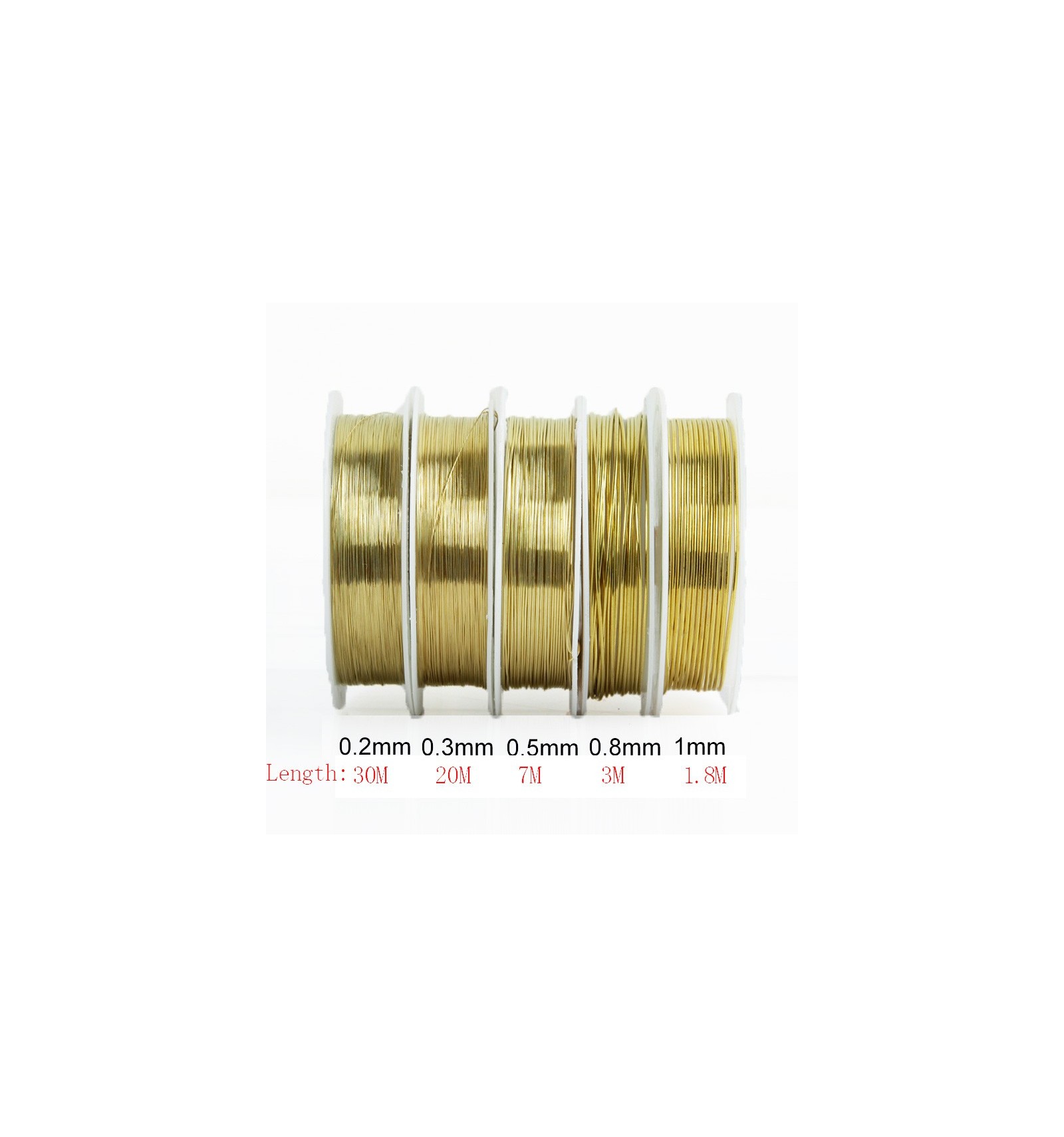 Fil en laiton pour bijoux doré 0.4 mm : fil pour fabrication de bijoux