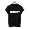 T-shirt Feminist, noir