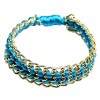 Bracelet cordon chaine bleu