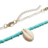 Collier cauri et perles turquoise